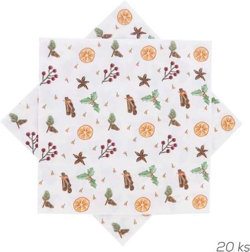 Papirservietter Duft af Jul 33 × 33 cm, 20 stk.