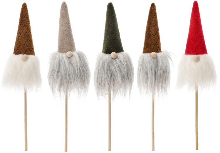 Dekorativ julealf på pind 24 cm