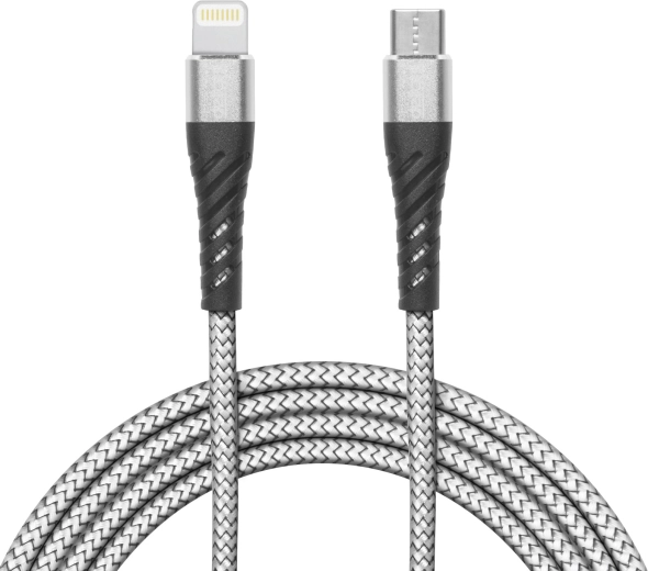 USB-C til Lightning-opladnings- og datakabel til iPhone, 2 m, grå