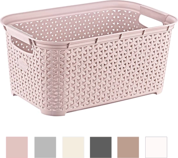 Rektangulær vasketøjskurv Rattan 26 l