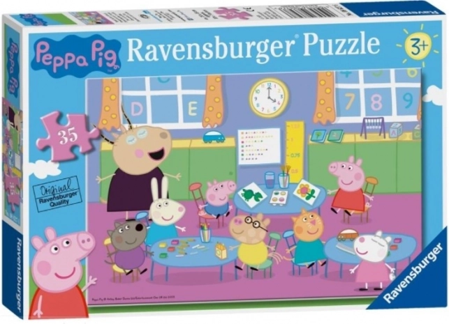Ravensburger puslespil Peppa Pig – hele klassen, 35 brikker