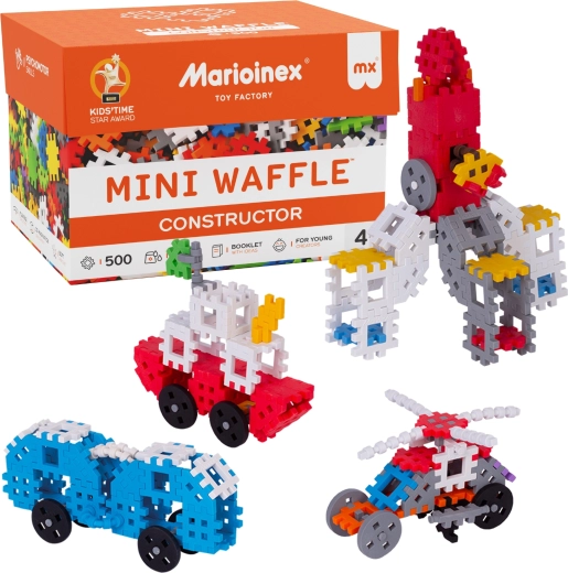 Marioinex Mini Waffle-konstruktionssæt med 500 dele