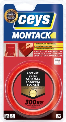 Dobbeltklæbende montagetape 19 mm × 2,5 m MONTACK CEYS