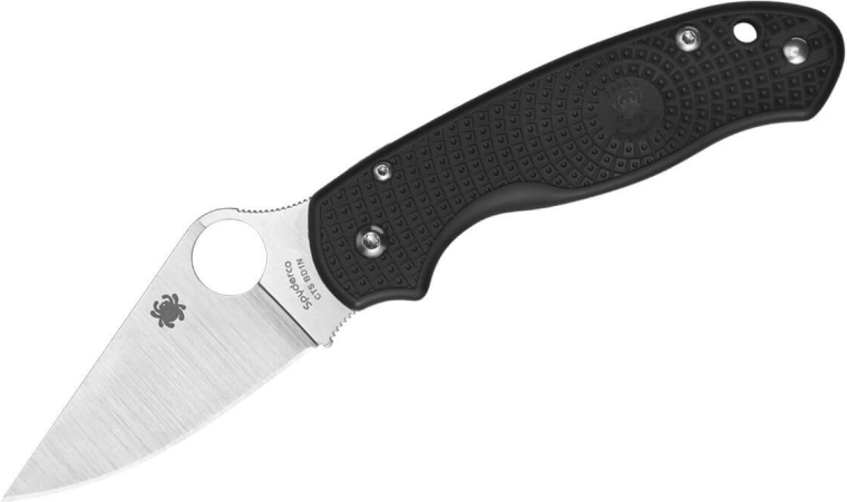 Spyderco Para 3 Lightweight sort lommekniv 7,4 cm med Leaf Shape-klinge, FRN-skæfte