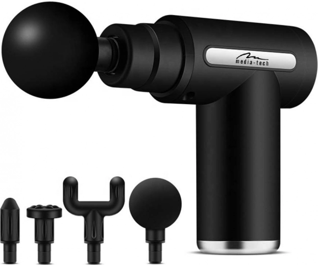 Massagepistol med 4 hoveder