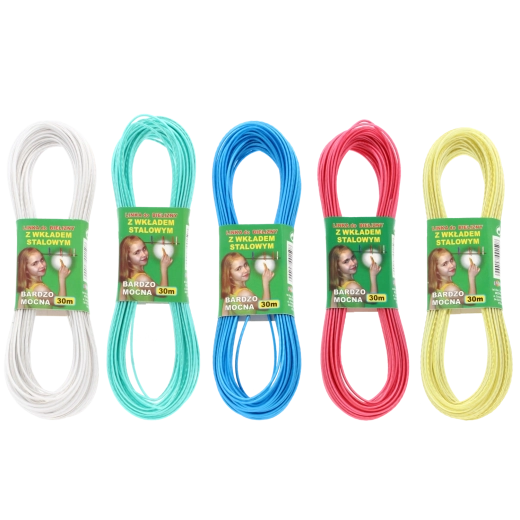 Tørresnor med stålkerne 30 m
