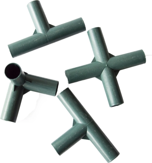 Sæt af plastkoblinger til drivhustunnel, 28 dele, grøn