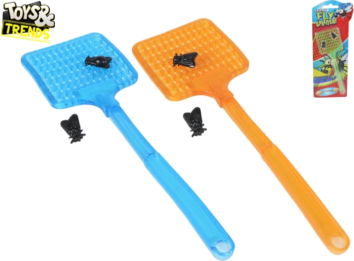 Strækbar fluesmækker med klæbrige fluer