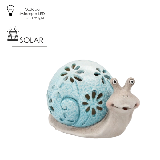 Blå havesnegl med LED-belysning – sæt med 2 stk.