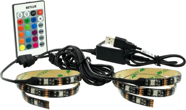 Retlux USB RGB LED-strip til TV og skærm