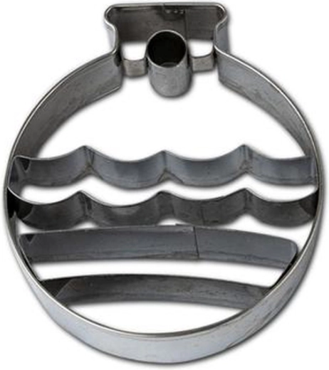 Udstiksforme til småkager – julekugler, 7–8 cm, sølvfarvet