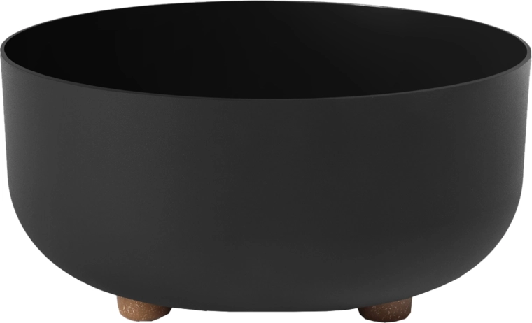 Planteskål Sofia 30 cm sort med træben LAMELA