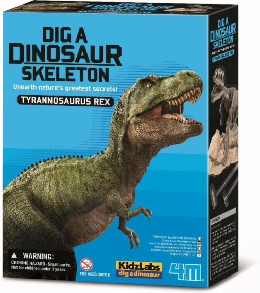 Udgravning af T‑Rex dinosaurus-skelet – læringssæt
