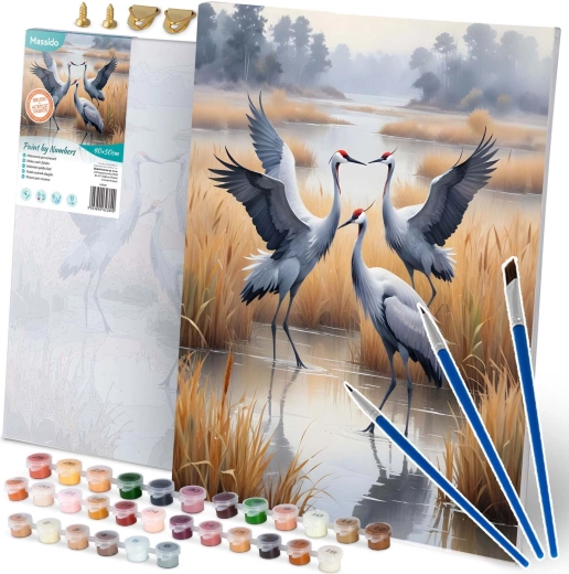 Maling efter tal 40 × 50 cm – traner MASSIDO