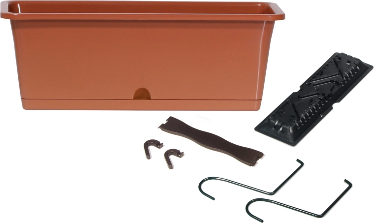 Altankasse CAMELIA W med kroge terrakotta 40 cm