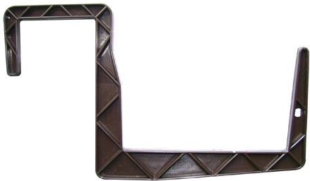 Plastisk ophængt holder til altankasser 11 × 12 cm brun