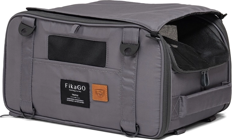 FikaGO rejsetransporttaske til hunde og katte – Truffle Grey
