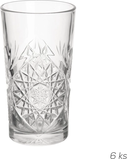Hobstar-glas 355 ml, klar, sæt med 6 stk