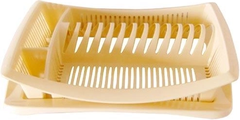 Opvaskestativ med bakke 47 × 38 cm, plast, mix af farver