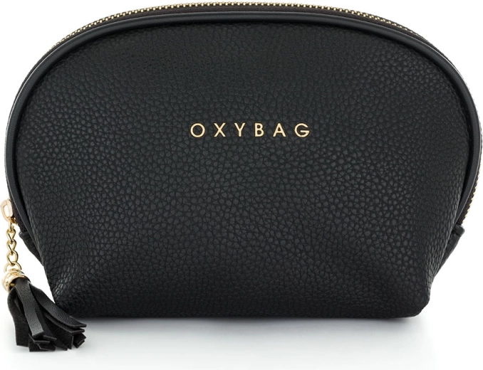 Kosmetiktaske i sort læder