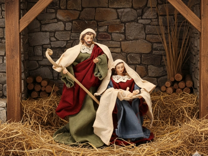 Julefigur Den Hellige Familie 25,4 cm