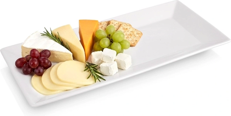 Porcelæn serveringsfad MONA 35 × 17 cm, hvid