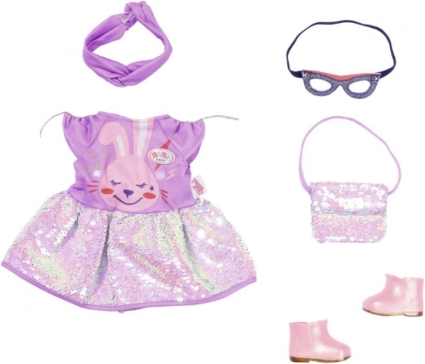 Baby Born kjole til 43 cm dukke - Sæt til fødselsdagsfest