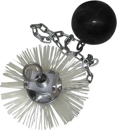 Skorstenrose i nylon med gummivægt 140 mm