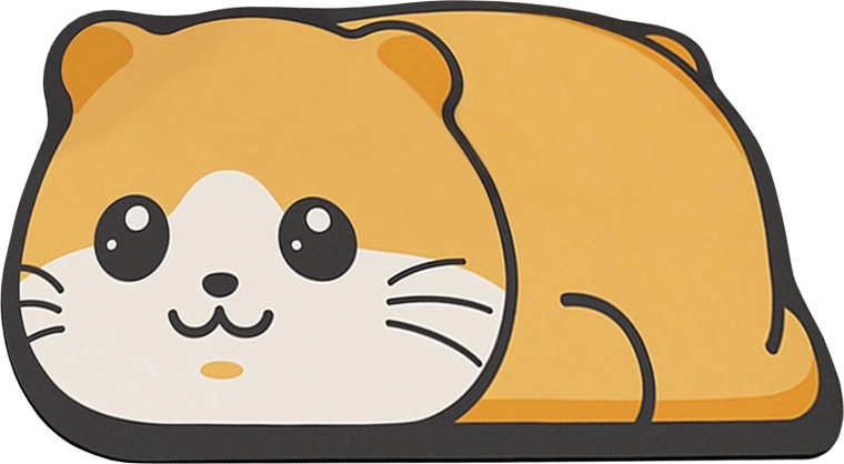 Badeværelses-diatomitmåtte Bath-hamster 60 × 40 cm