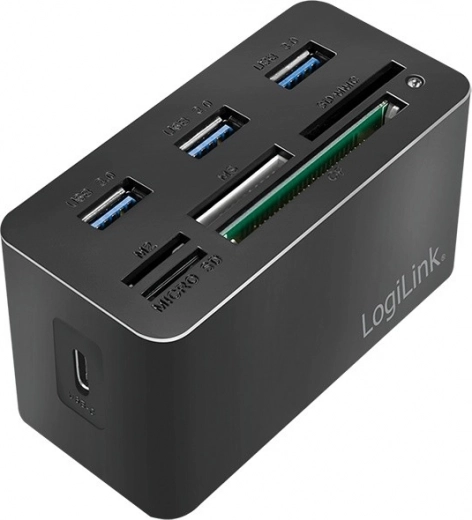 USB-C mini-dockingstation 8-i-1 sort