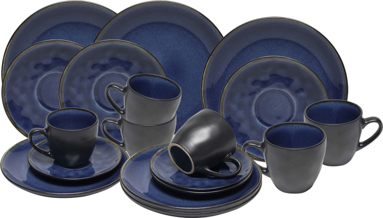 Sæt med kopper til kaffe og te, 18 stk.