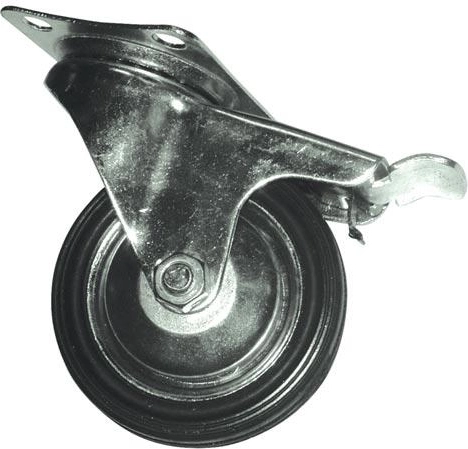 Drejehjul med bremse 75 mm, bæreevne 40 kg