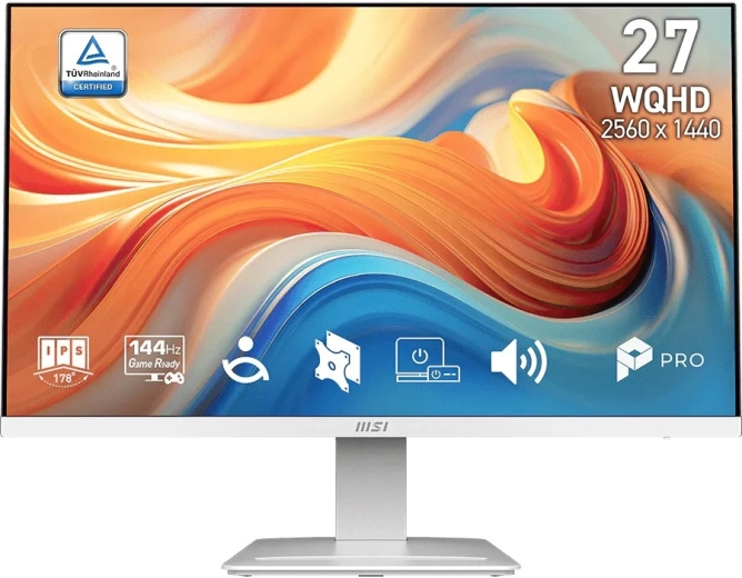 MSI PRO-monitor 27" MP273QW – WQHD, 144 Hz, hvid