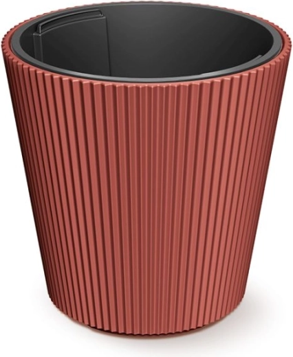 Blomsterkrukke med indsats Milly 35 cm kobberfarvet
