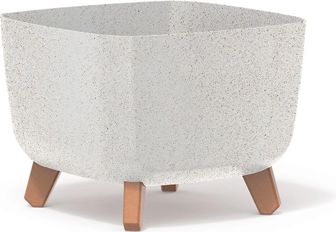 Blomsterkrukke Gracia Square Eco Wood 29 × 29 × 22 cm – hvid