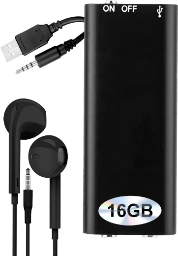 Mini digital diktafon RENEW FORCE 16 GB med VOX-funktion – 1 stk.