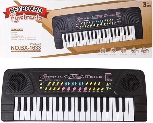 Elektronisk børnekeyboard med mikrofon, 37 tangenter - 1 stk.
