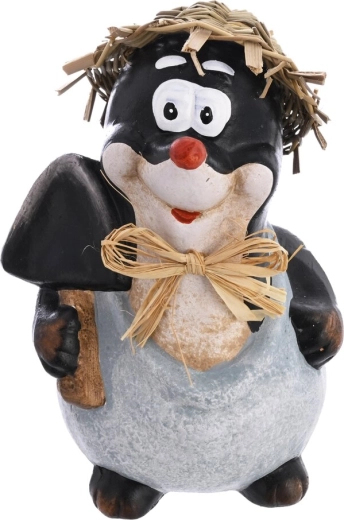 Krtek – havedekoration i polyresin 19 cm