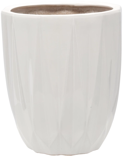 Keramisk skjuler til plantepotte 30 × 30 × 36 cm hvid højglans