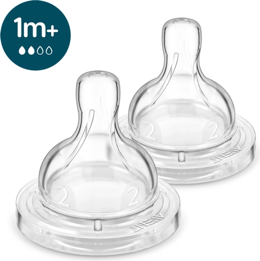 Philips Avent flaskesut Anti-colic, langsom gennemstrømning, 1 m+, 2 stk.