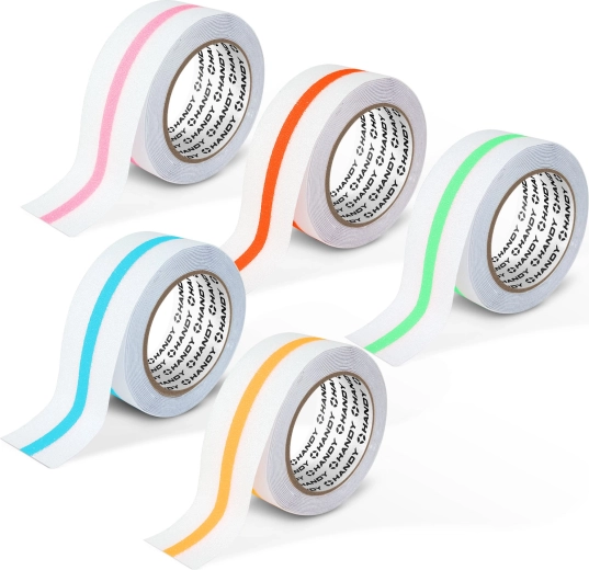 Skridsikker selvklæbende tape med selvlysende stribe 5 m × 50 mm - 1 stk.