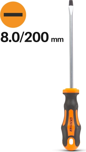 Flad skruetrækker 8,0 × 200 mm