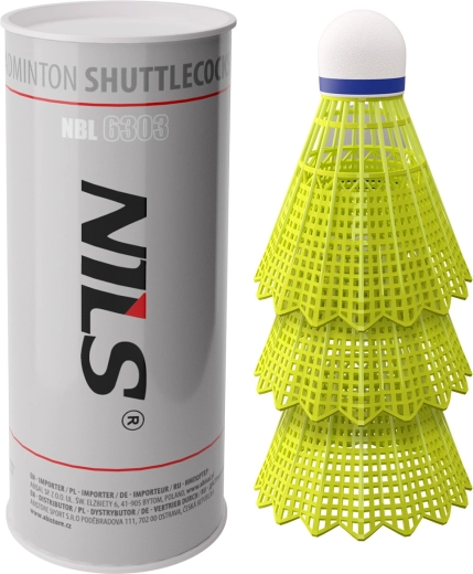 Badmintonbolde NILS NBL6303 – nylonfjer, 3 stk.