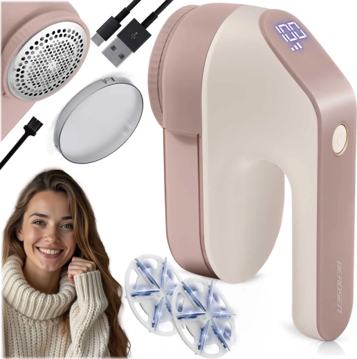 Elektrisk fnugfjerner med LCD-display fra Berdsen