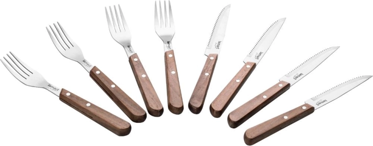 Lamart steakbestiksæt Walnut, 8 dele
