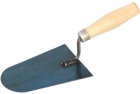 Murerske stål, rund 160 × 110 mm med træhåndtag