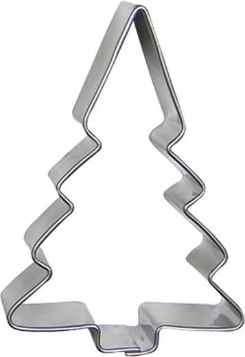 Udstiksforme i rustfrit stål til småkager – juletræ, sæt med 10 stk.