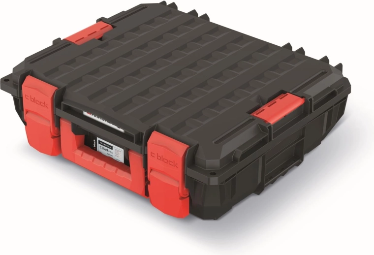 Værktøjskasse med skumindsats 45 × 38 × 13,5 cm, sort