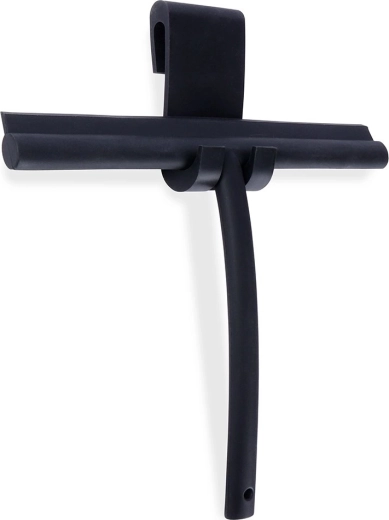 Silikoneskraber til glas med krog, sort