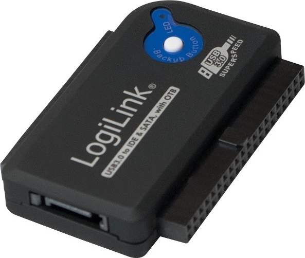 LogiLink USB 3.0 til IDE/SATA-adapter med one-touch backup-funktion